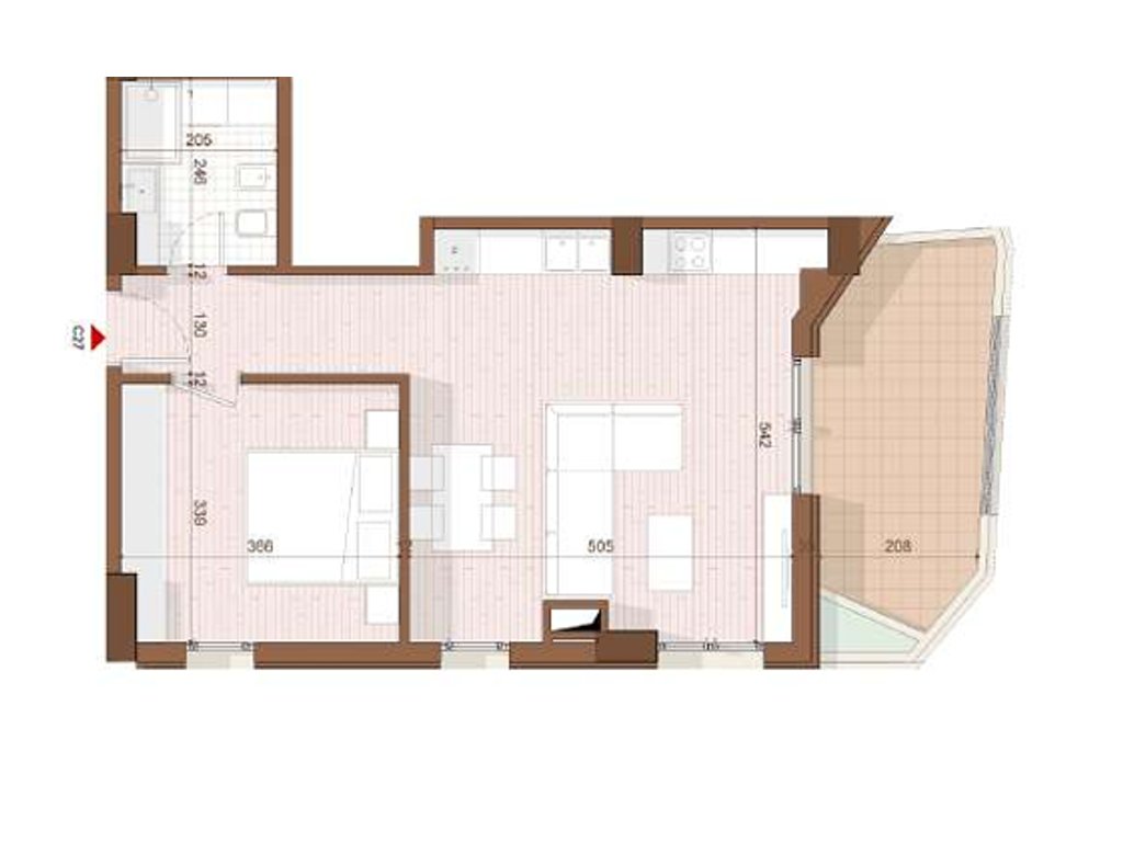 APARTMENT 1+1+ TERRACE FOR SALE IN SHENGJIN