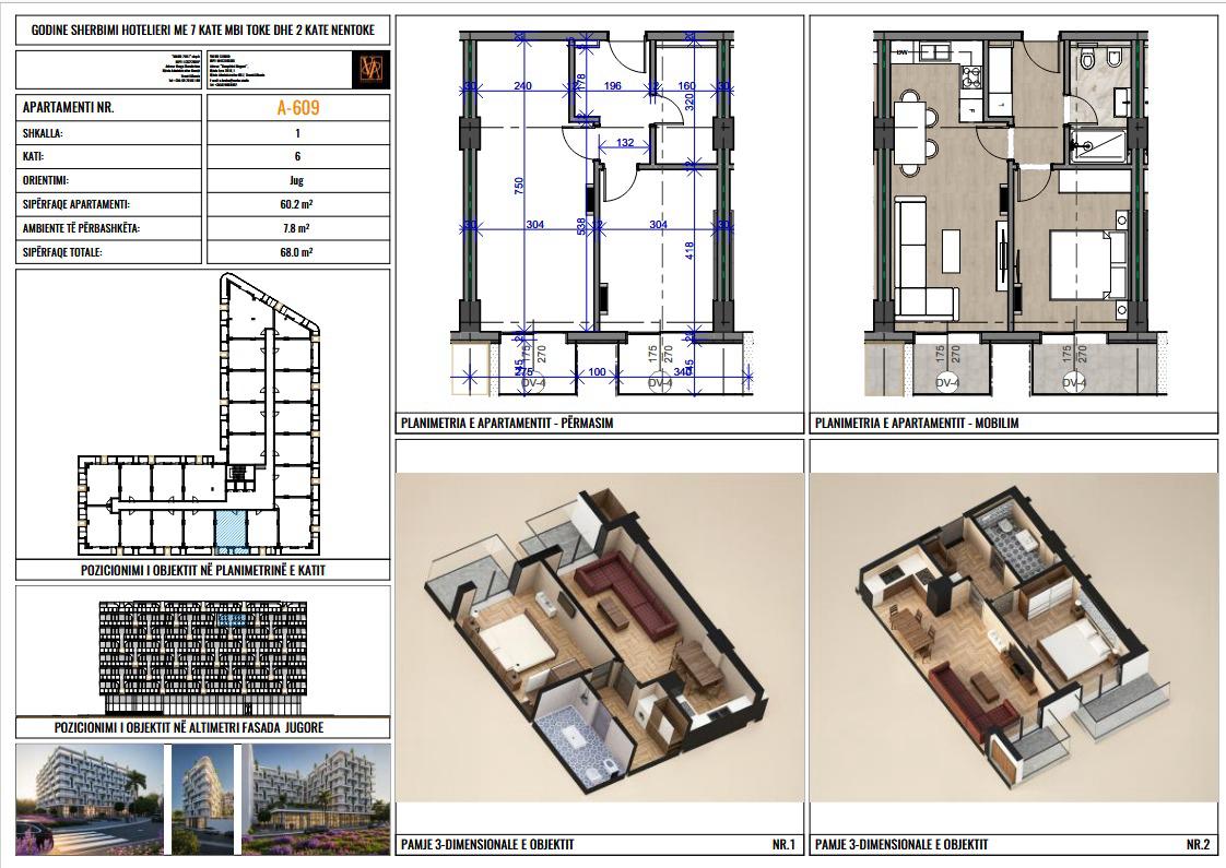APARTAMENT 1+1 PER SHITJE NE GOLEM! MUNDESI PAGESE ME KESTE!