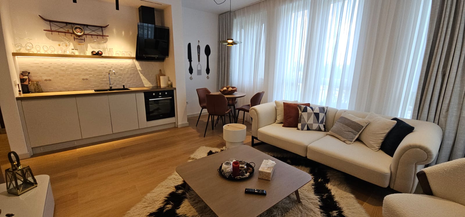 Luxury lake apartment 1+1+parking for Sale in Tushemisht, Pogradec