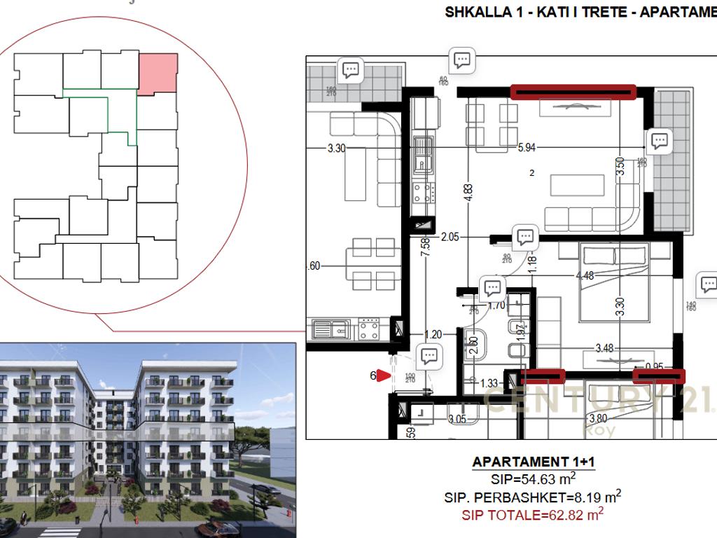 Apartament 1+1 per Shitje ne Golemmundesi Pagese me Keste (2/7)