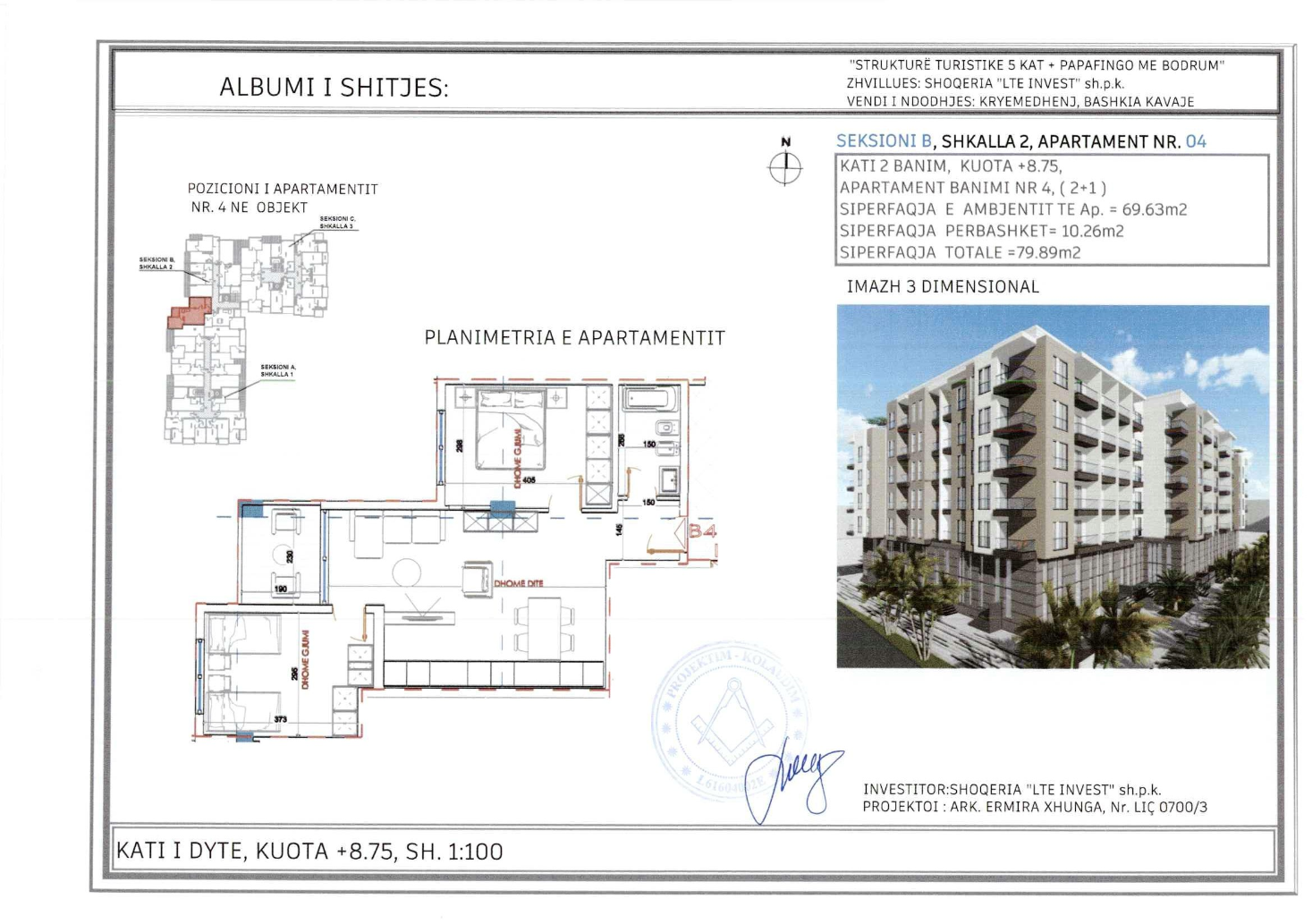 Apartament 2+1 në shitje në Golem, Durrës - 115,840€ | 79.89 m² (6/6)