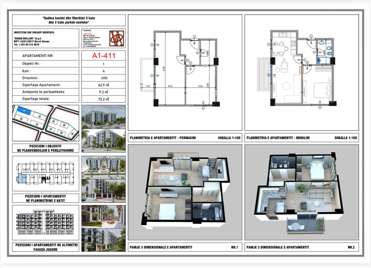 Apartment 1+1 for Sale in Qerret at Palm Paradise Residence