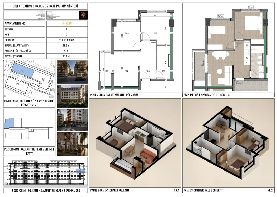 Apartment 2+1 for Sale in Vizion 3 Residence, Mali i Robit - Payment in Installments