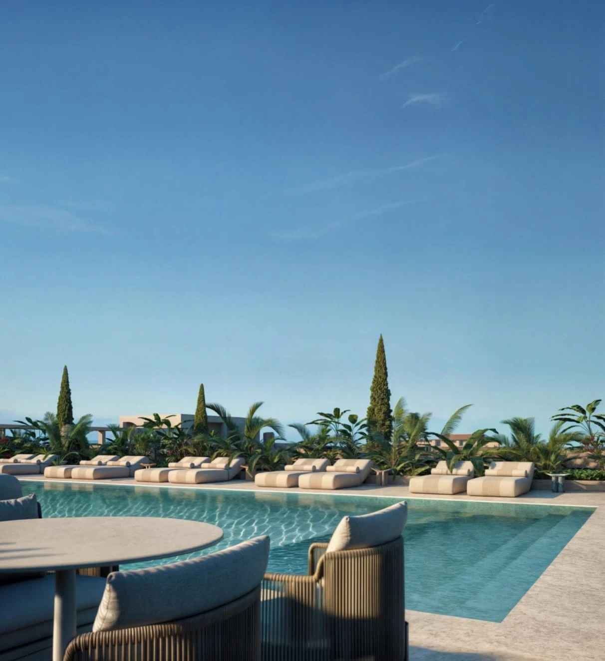 Exclusive. 1+1 Apartment for sale in Lunarch Residence Mali i Robit. Sea view (2/5)