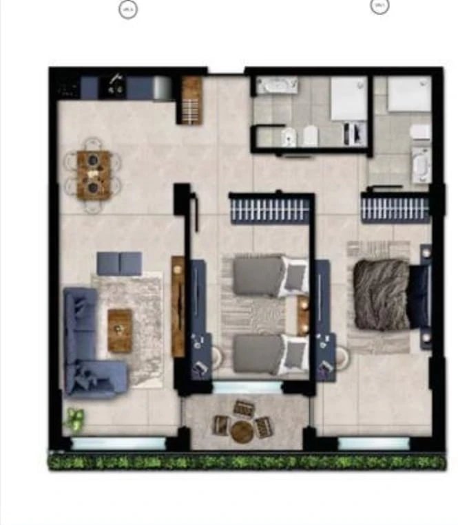 Shitet Apartament 2+1 – Rezidenca Montevideo (6/7)