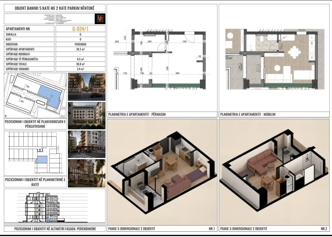 Shitet Studio ne Residencen Vizion 3, Mali i Robit - Pagese me Keste
