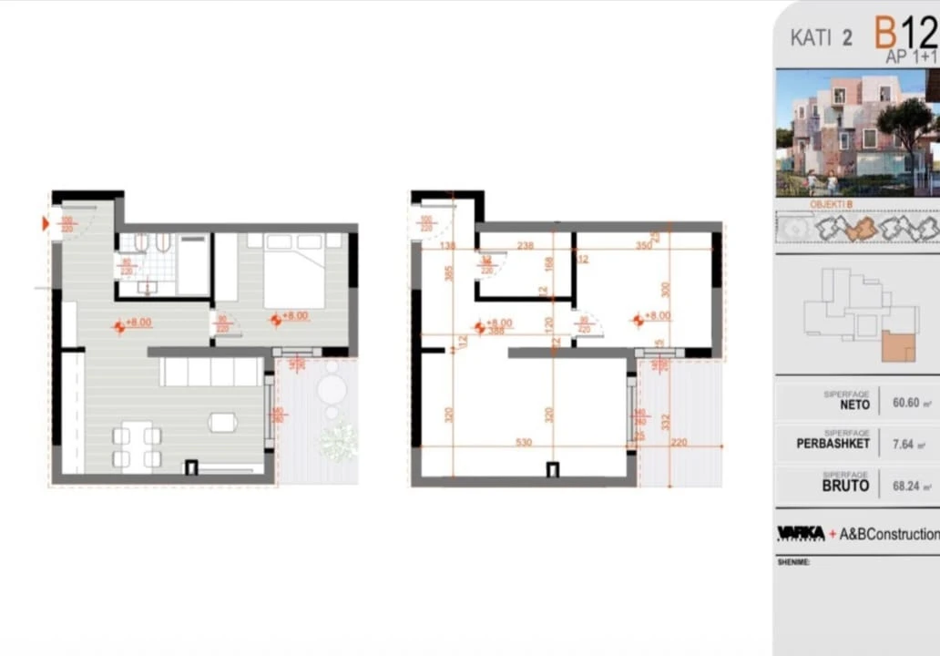 Apartament 1+1 për Shitje në Gjirin e Lalzit – Pranë Detit, Mes Gjelbërimit dhe Qetësisë (4/5)