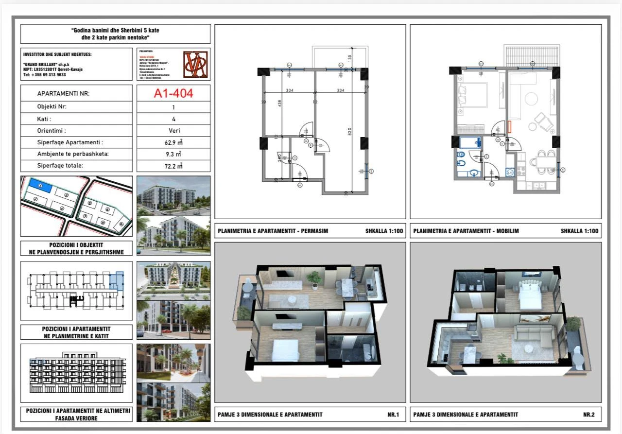 Apartment 1+1 for Sale in Qerret at Palm Paradise Residence