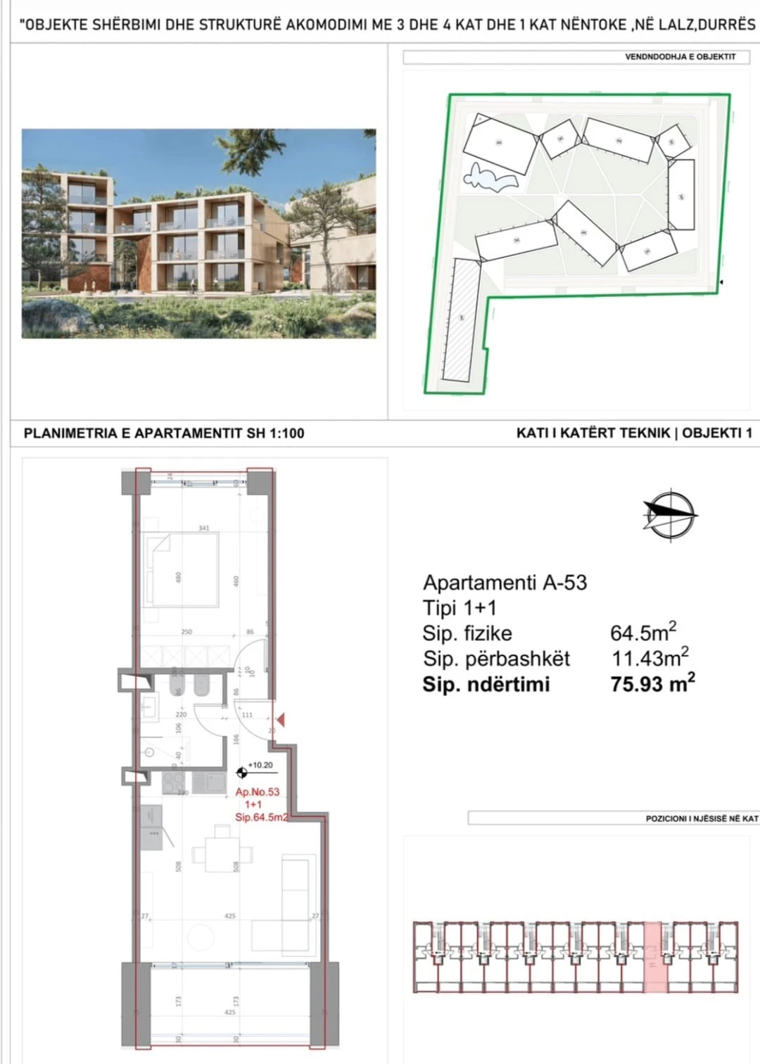 Apartamente 1+1 për Shitje | Rezidenca Gjerdanet – Gjiri i Lalzit (5/9)