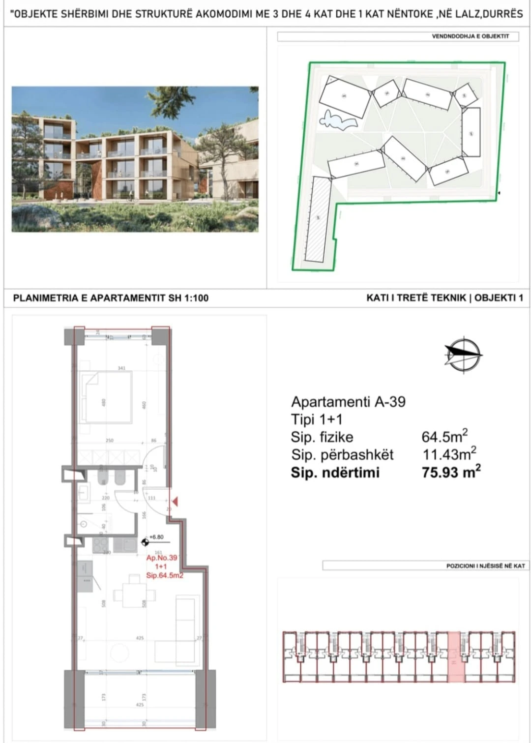 Apartamente 1+1 për Shitje | Rezidenca Gjerdanet – Gjiri i Lalzit (8/9)