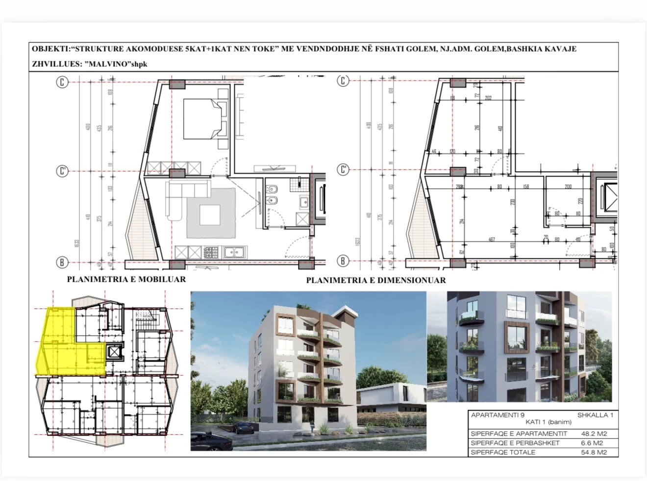 1+1 Apartment for Sale, Furnished, Mali i Robit (4/7)