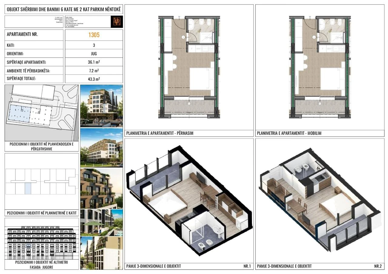 Liam 2 Residence. New Living and Investment Standard in Golem. Studio Apartment for Sale. Payment Possibility with 20% Installments (2/7)