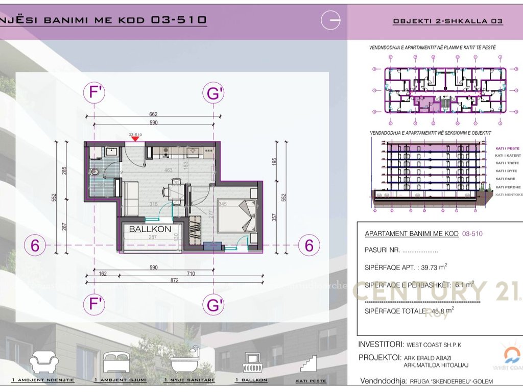 1+1 Apartment for sale in the "West Coast 2" Residence, new construction, Pishat e Buta, Golem
