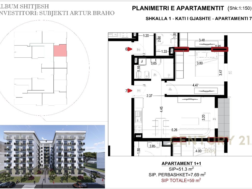 1+1 Apartment for Sale in Golem. Payment Possibility in Installments (6/6)