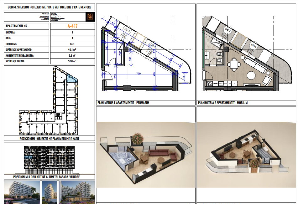 Studio for Sale in Golem. Installment Payment Option Available