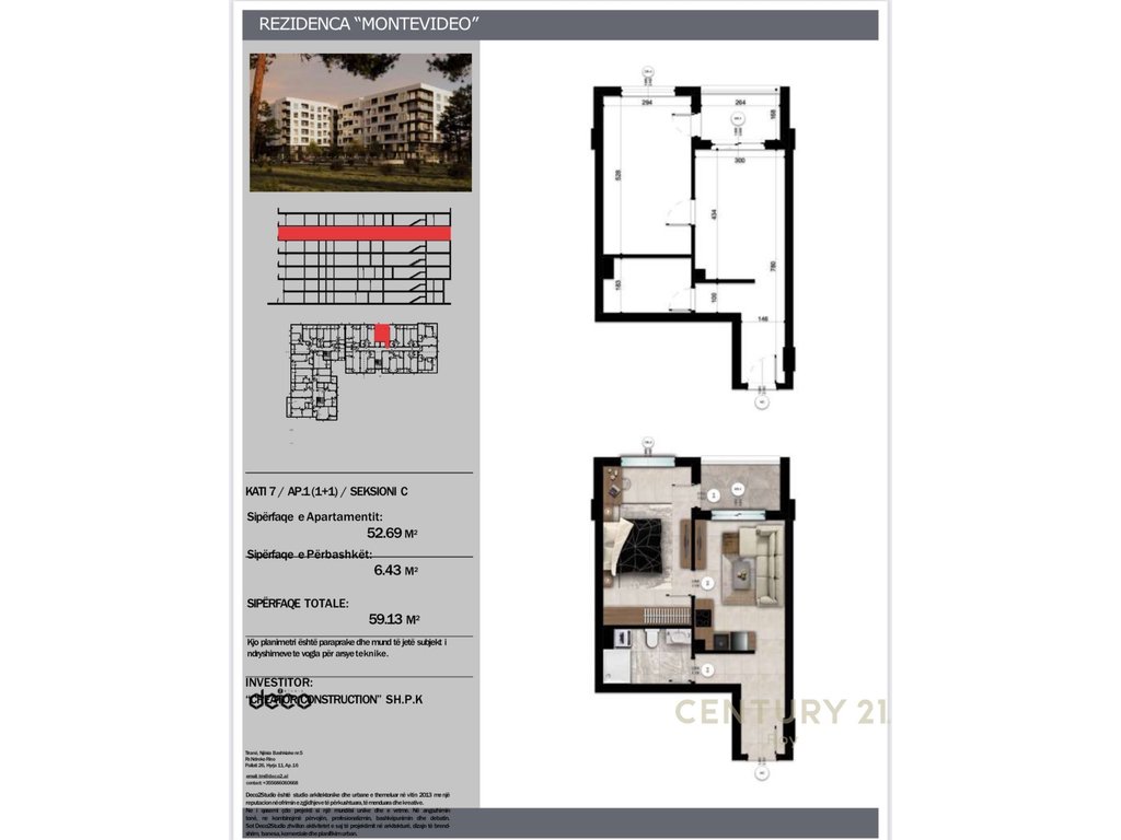 Apartament 1+1 Ne Shitje ne Mali i Robit, Durres - 94,608eur | 59.13 m2