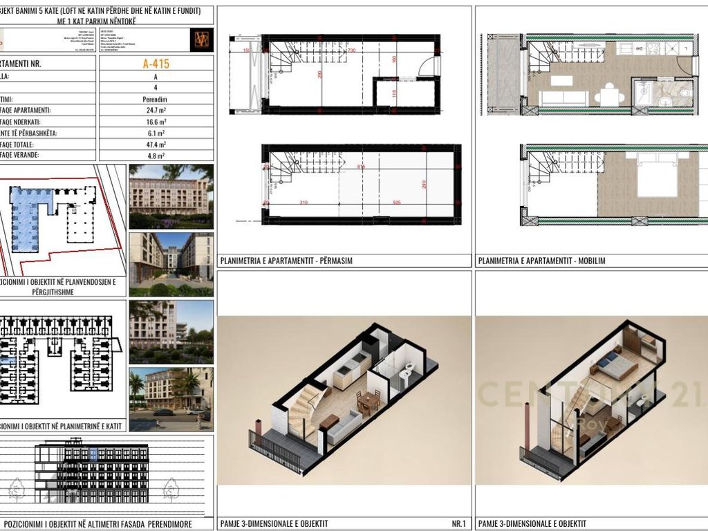 Loft for Sale at "Midal Residence", Mali i Robit