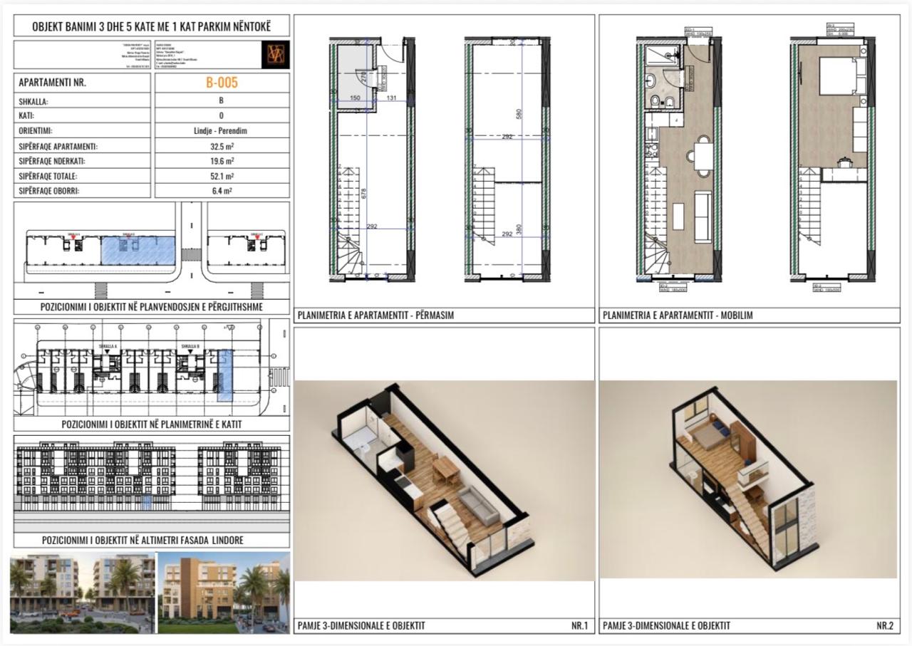 Loft for Sale in Residencen Vizion 2, in the Mali i Robit Area