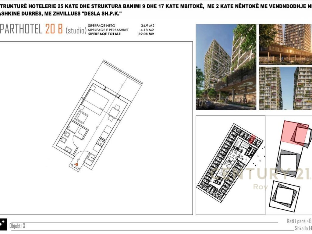 Studio for Sale at "Desla Tower", Beach, Durres