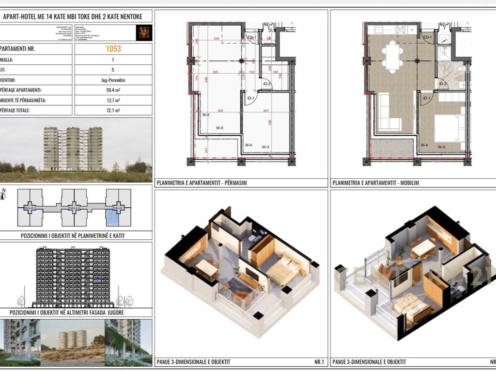 Exclusive. Apartment 1+1 for Sale, Three Gardens Residence, Qerret