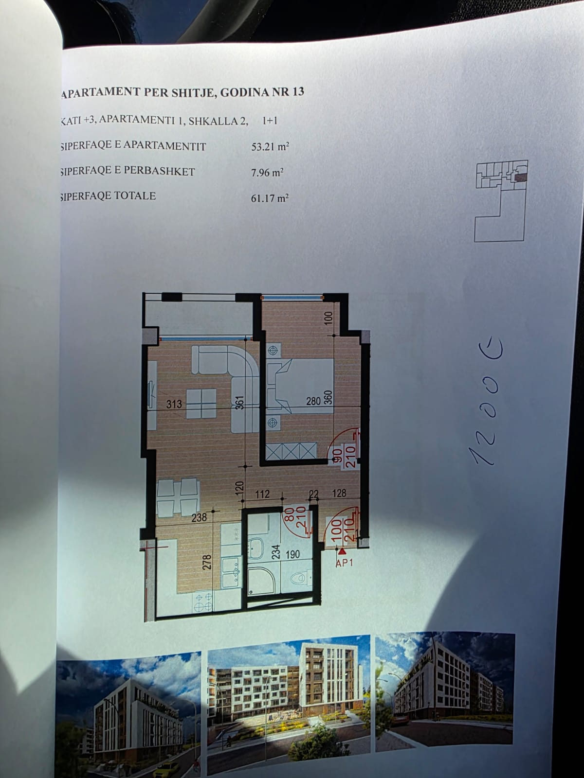 1+1 Apartment for sale in Golem, Durres - eur73,404 | 61.17 m2