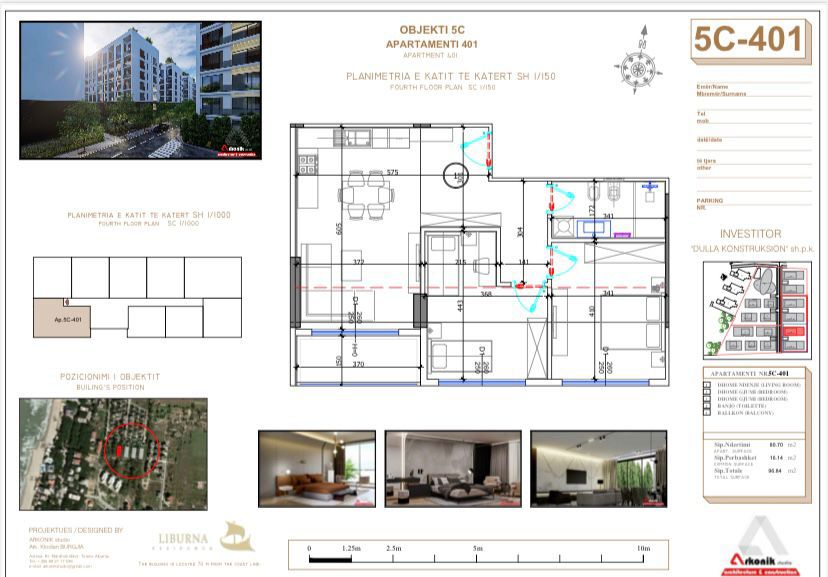Apartment 2+1 in Golem near Liburna Residence with Underground Parking