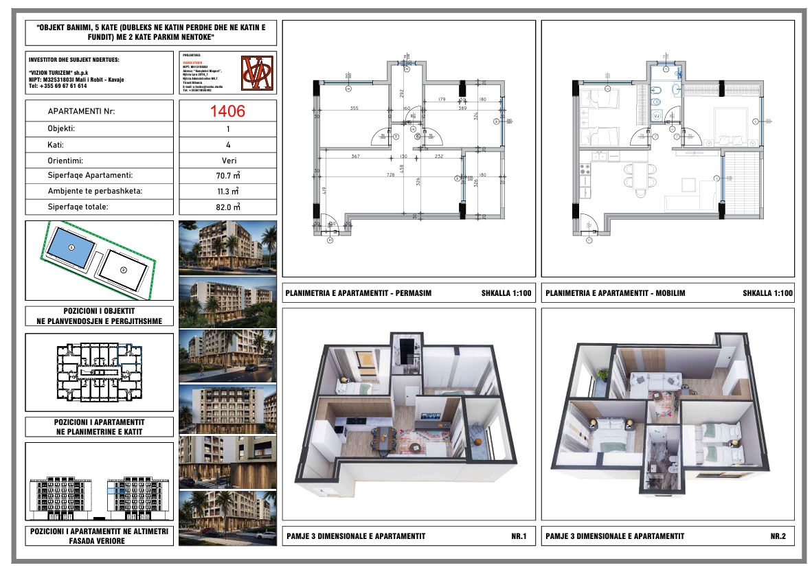Apartment 2+1 near Beach at Vizion Residence, Mali i Robit, Golem (9/10)