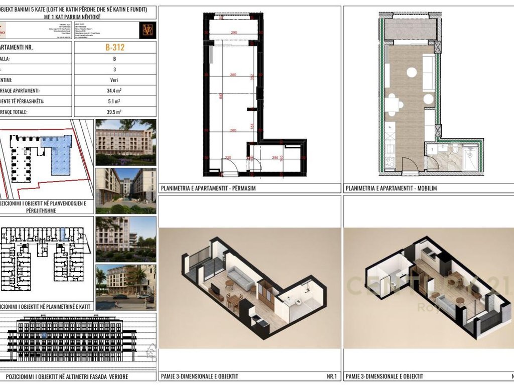 Studio for Sale at "Middal Residence", Mali i Robit