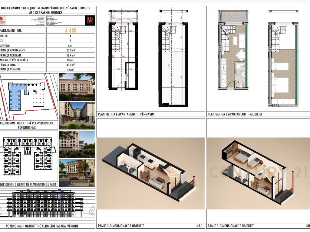 Loft for Sale at "Middal Residence", Mali i Robit