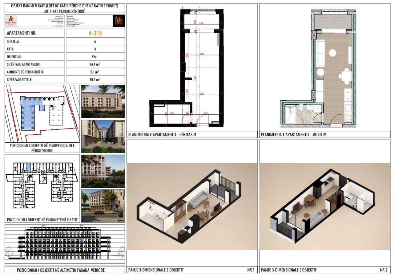 Studio for Sale at "Middal Residence", Mali i Robit (11/11)