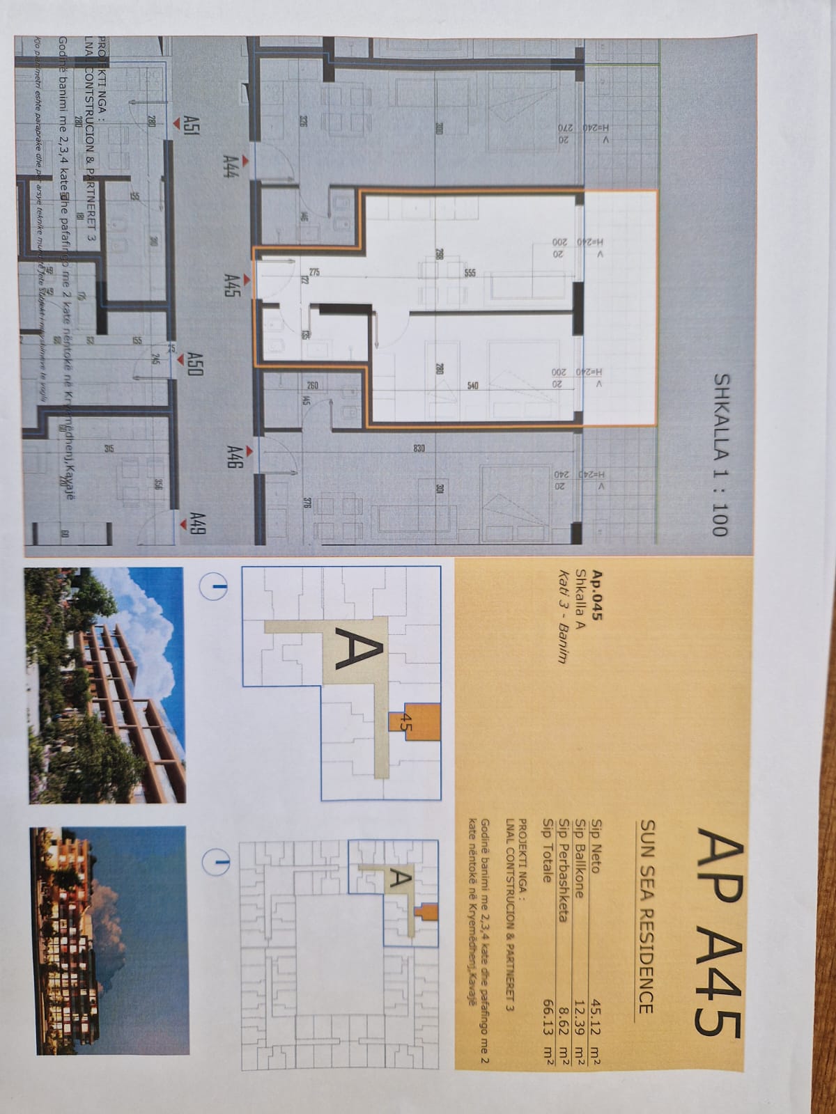Apartment 1+1 for Sale in Golem. New Construction, Location Close to the Sea. Possibility of Payment in Installments