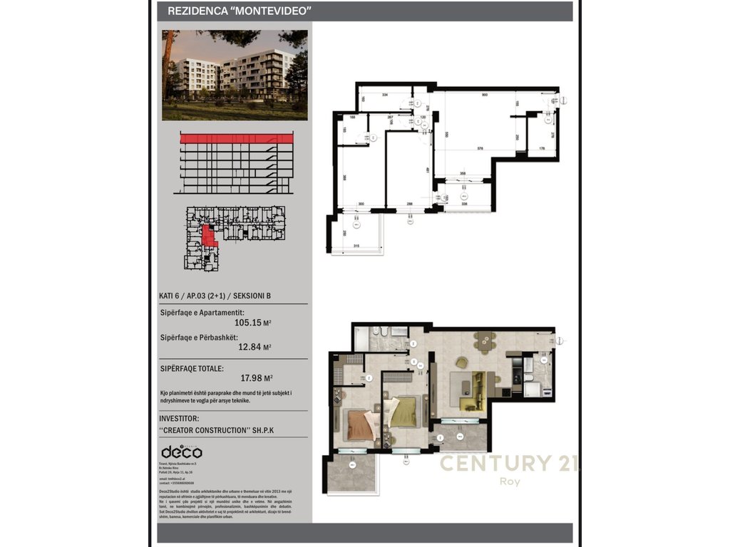 For Sale 2+1 Apartment with Sea View in the "Montevideo" Residence in Mali Robit. Payment by Installments Possible