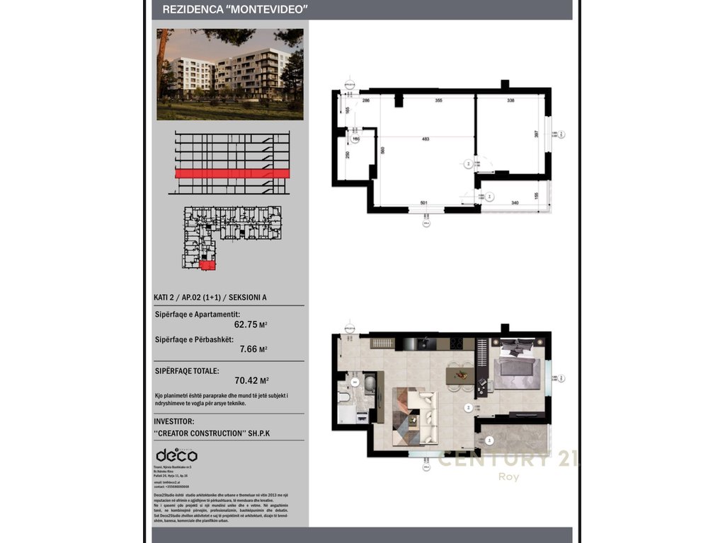 For Sale 2+1 Apartment with Sea View in the "Montevideo" Residence in Mali Robit. Payment by Installments Possible