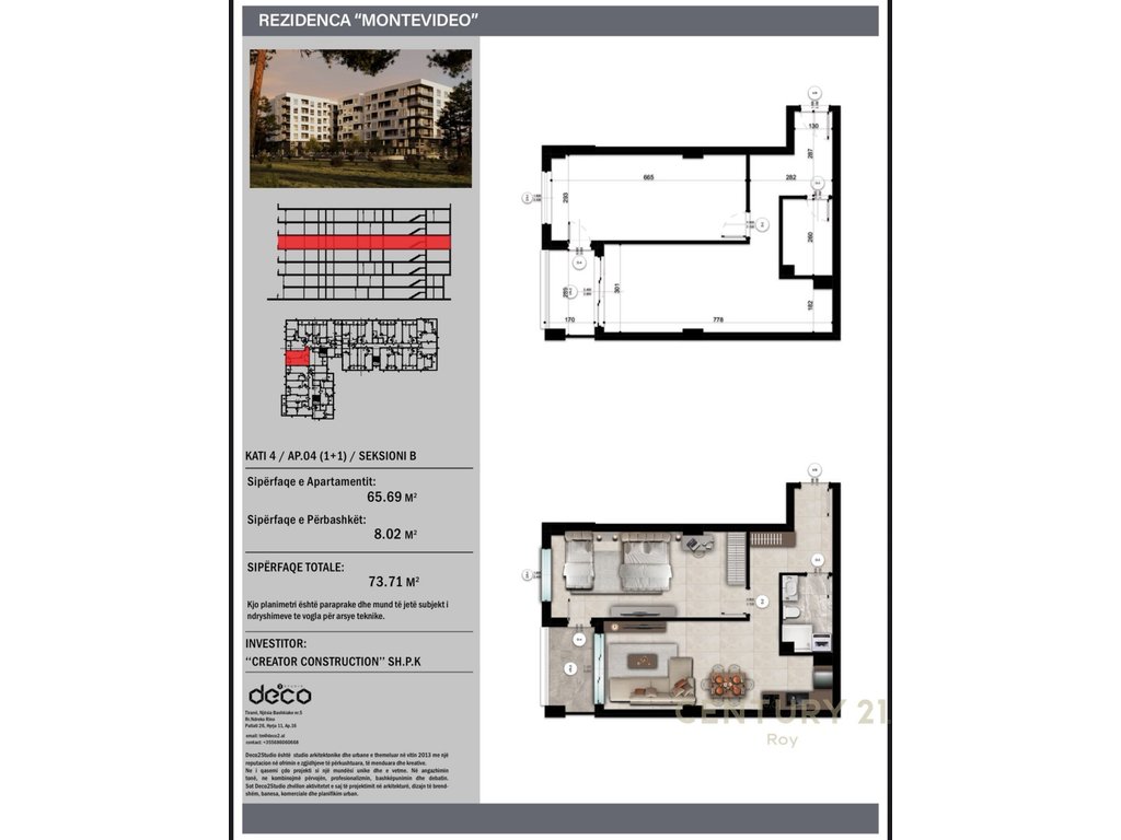2+1 Apartment with Sea View in the "Montevideo" Residence in Mali Robit. Payment by Installments Possible