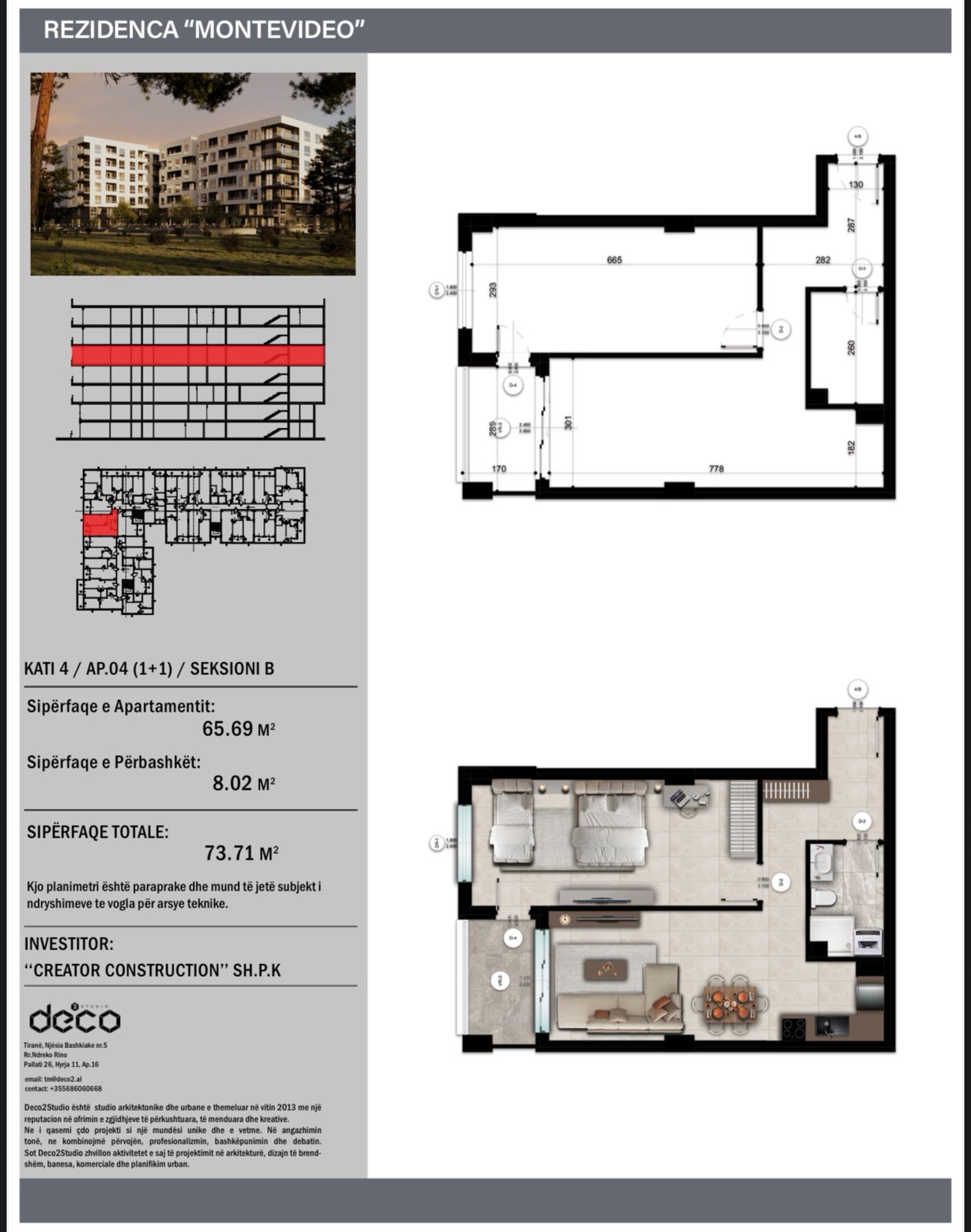 2+1 Apartment with Sea View in the "Montevideo" Residence in Mali Robit. Payment by Installments Possible
