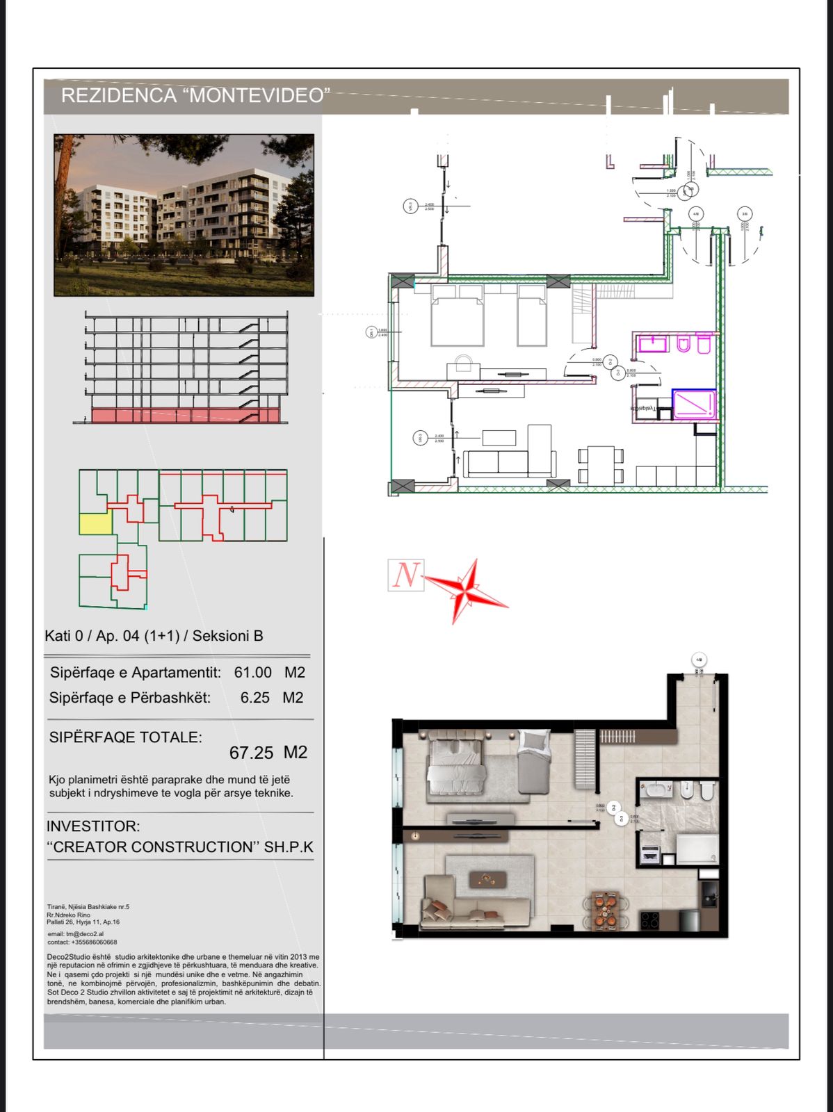 Apartment 1+1 for Sale Montevideo Residence te Mali Robit