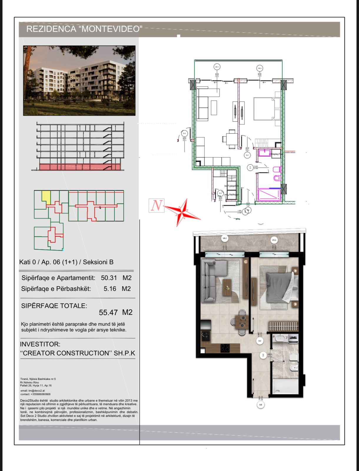 Apartment 1+1 for Sale Montevideo Residence te Mali Robit