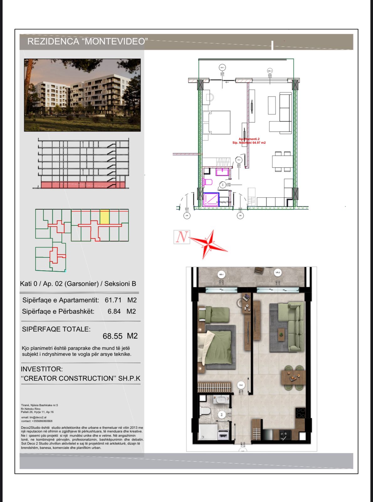Apartment 1+1 for Sale Montevideo Residence te Mali Robit