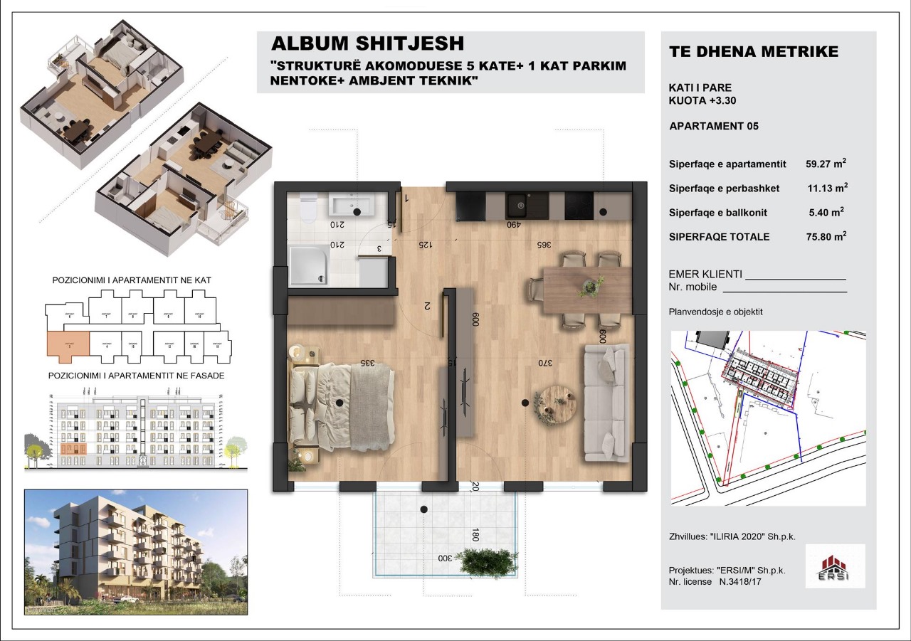 Exclusive. Studio Apartment for Sale at Mali i Robit, Payment Possibility in Installments