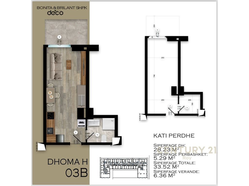 Studio Apartment with Veranda for Sale in Golem, near Miami Beach