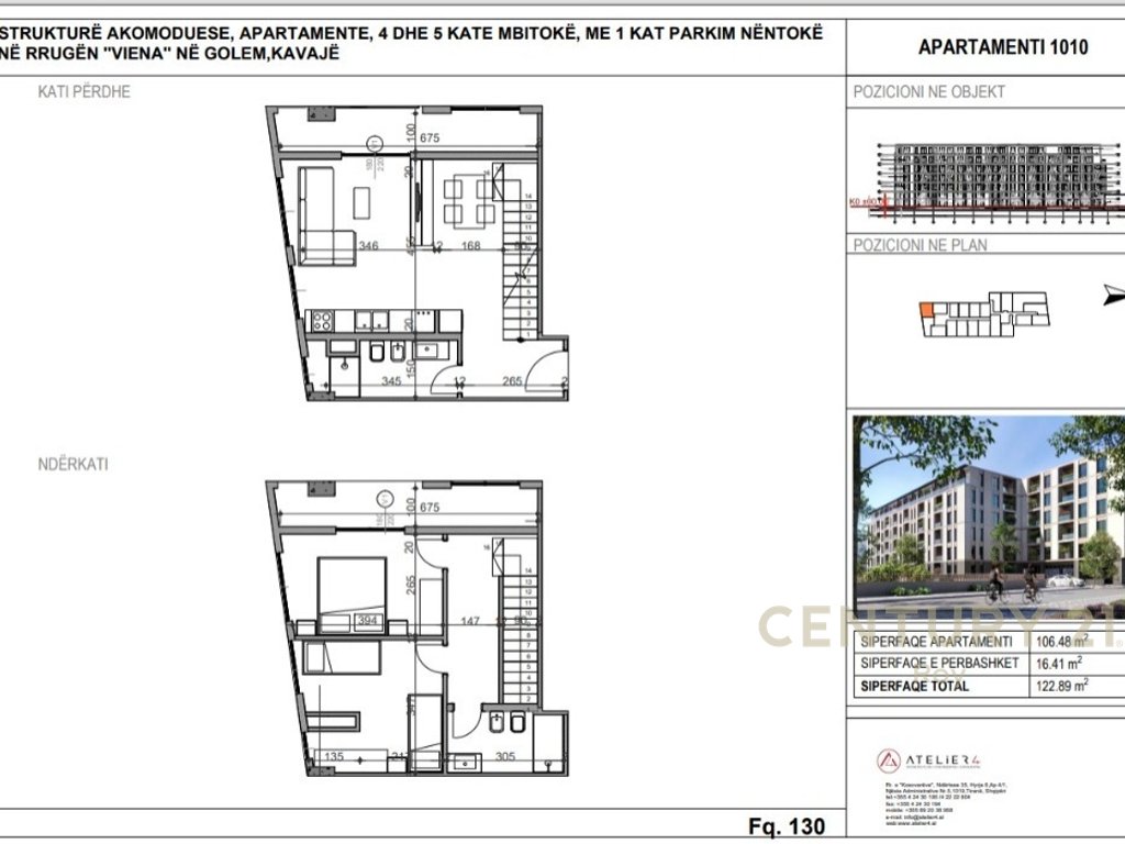 Duplex 2+1+2T and Parking Space for Sale. Golem, near 'Viena' Road