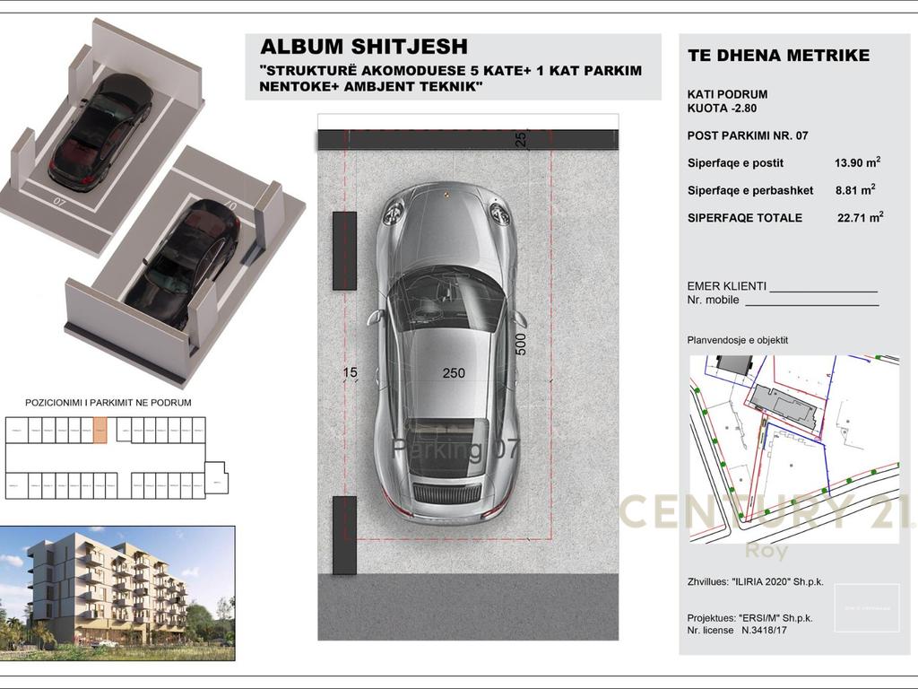 Studio Apartment + Parking Space for Sale at Mali i Robit
