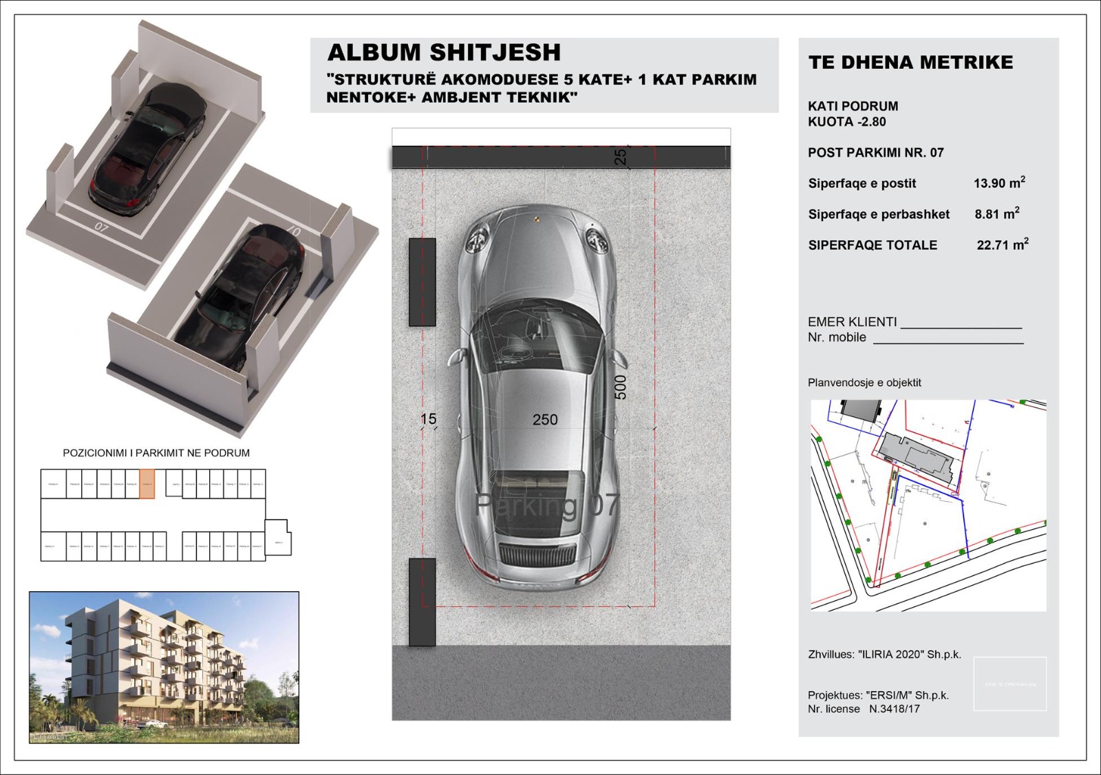 Studio Apartment + Parking Space for Sale at Mali i Robit