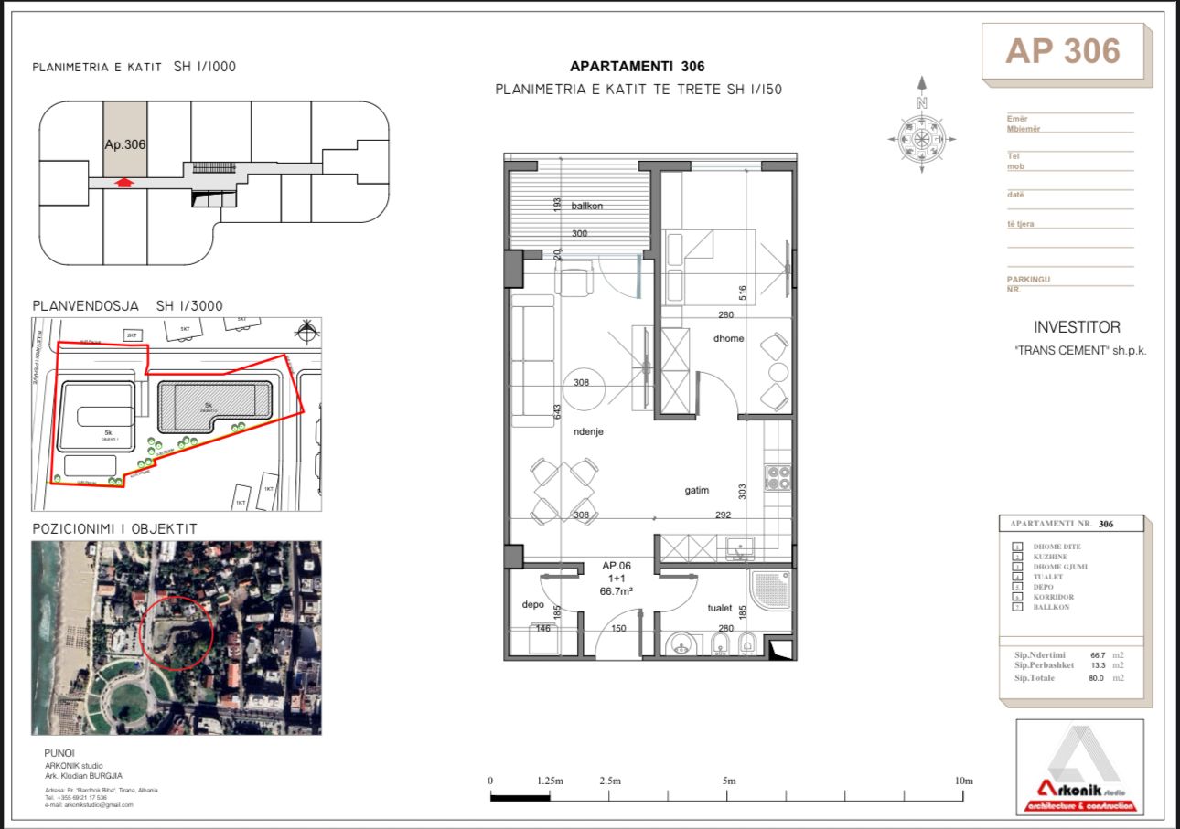 Apartment 1+1+Walk-In Closet for Sale in Golem, New Building Only 20 Meters from the Beach