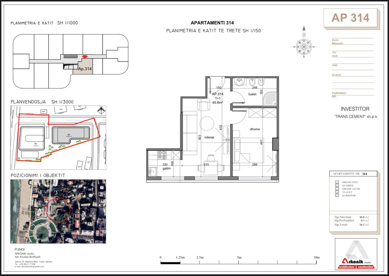 Apartment 1+1 for Sale in Golem, New Building Only 20 Meters from the Beach