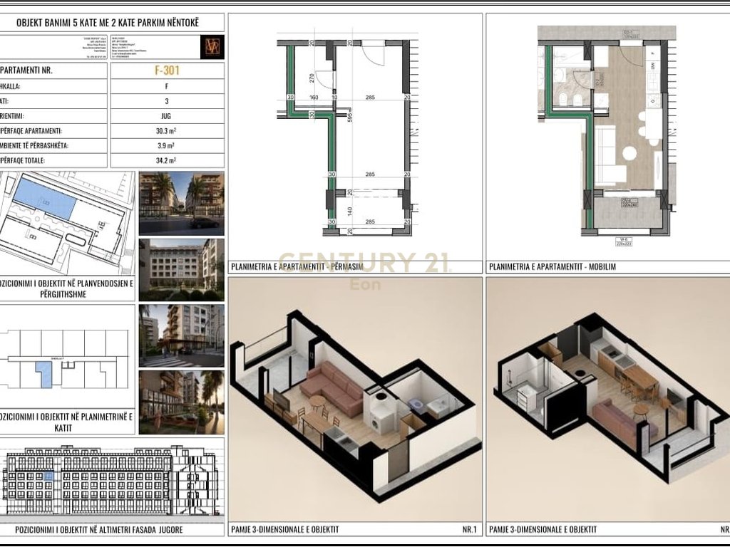 Studio for Sale in Residence Vizion 3, Mali i Robit - Payment in Installments