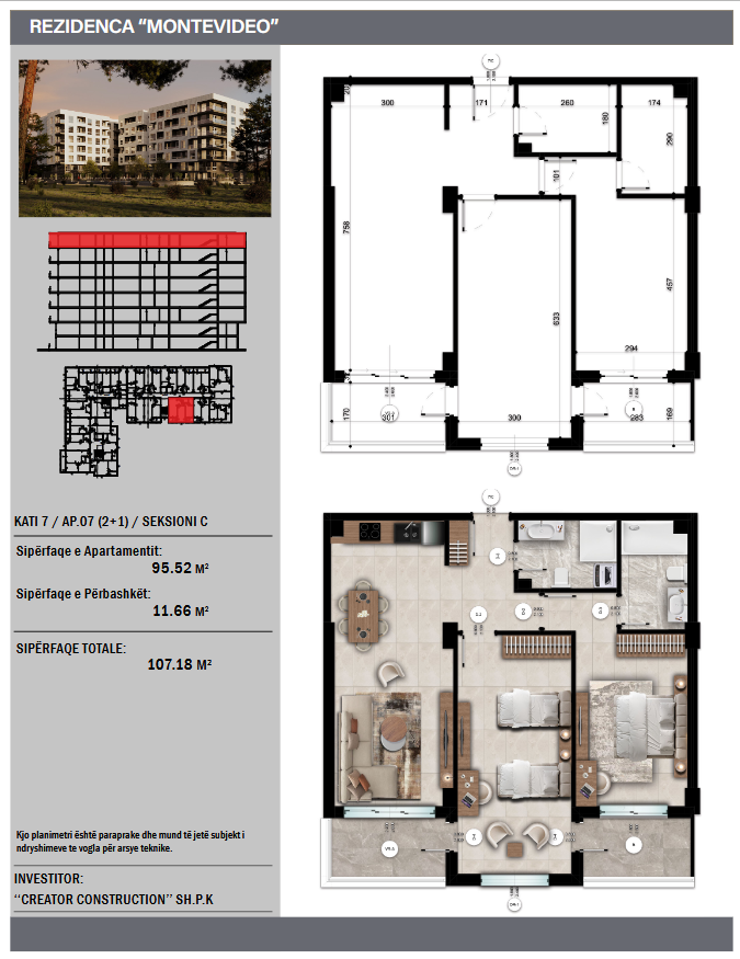 Apartment 2+1+2 in Montevideo Residence - 50 M from the Sea (20/20)