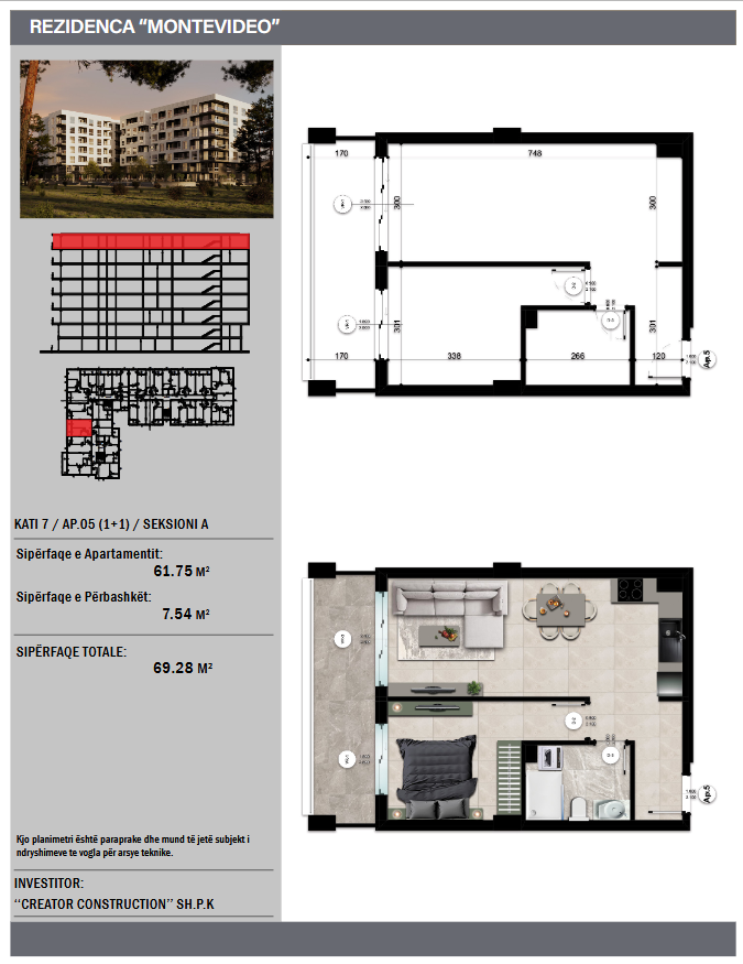 Apartment 1+1 in Montevideo Residence - 50 M from the Sea (20/20)