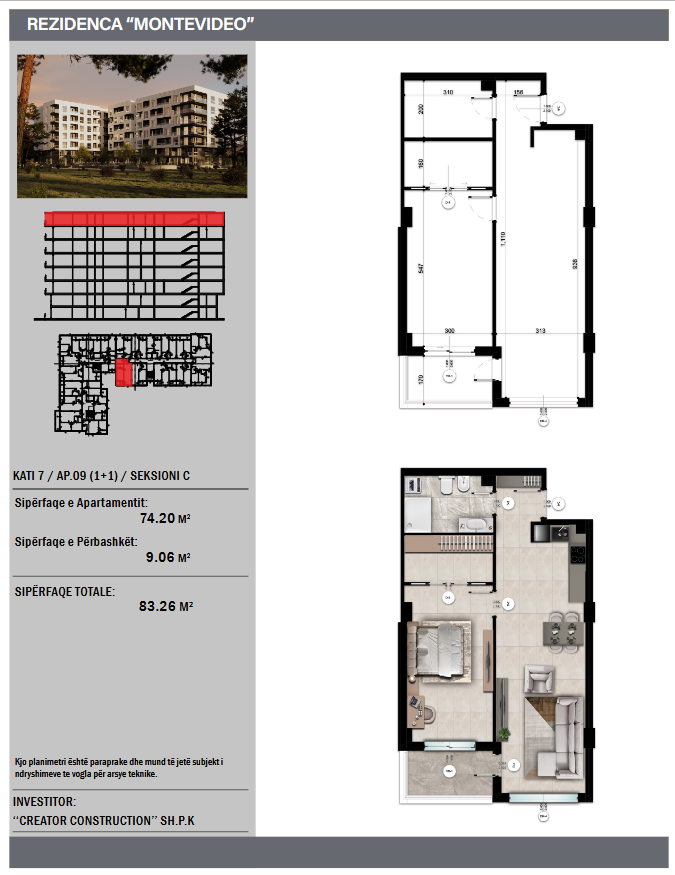 Apartment 1+1 in Montevideo Residence - 50 M from the Sea (20/20)