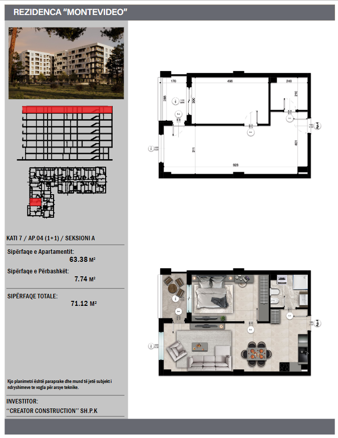 Apartment 1+1 in Montevideo Residence - 50 M from the Sea (20/20)